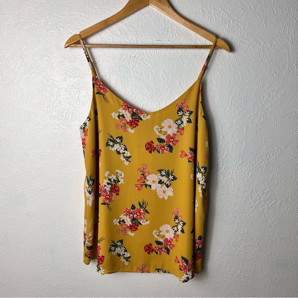 Pink Republic Gold Floral Strap Top Womens XL